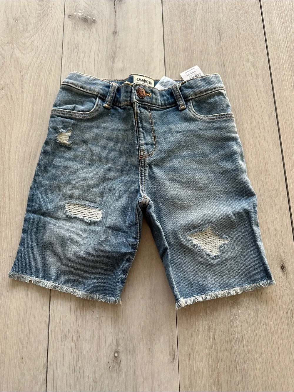 OshKosh B'gosh Kid Girls Denim Shorts Blue 7 NWT IN PACKAGE